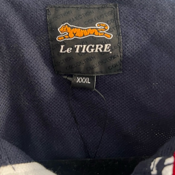 NWT Le Tigre All Over Print Navy Polo - Picture 3 of 10